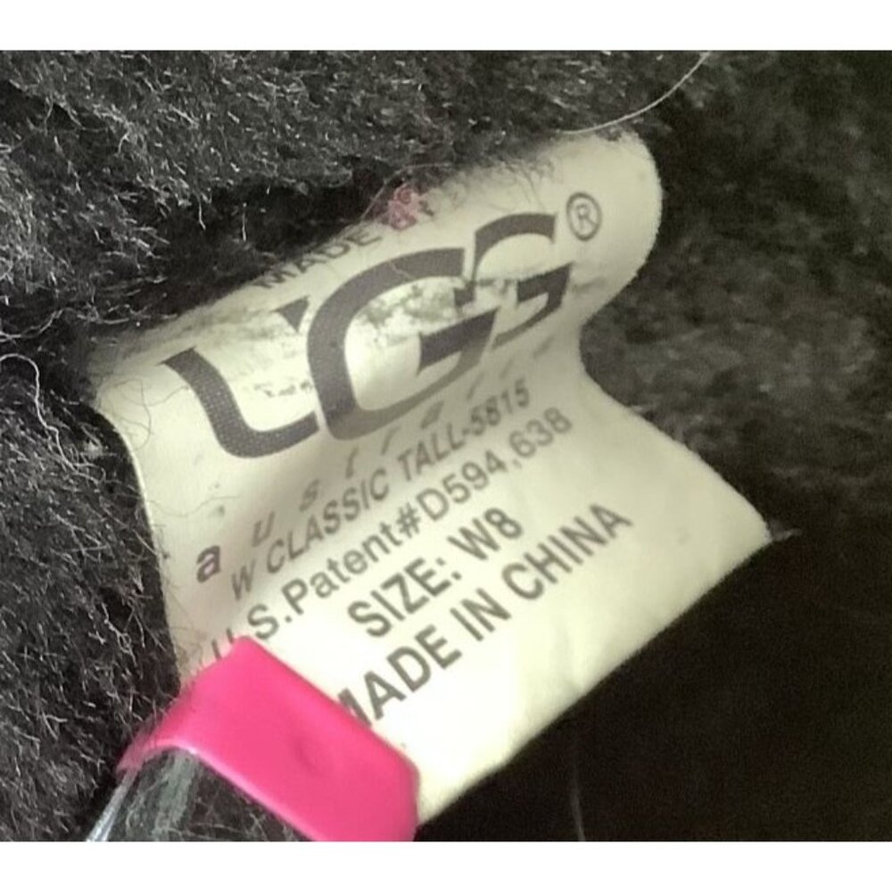 UGG Australia Womens Black Suede Mid-Calf Boots Size 8 - Picture 10 of 10